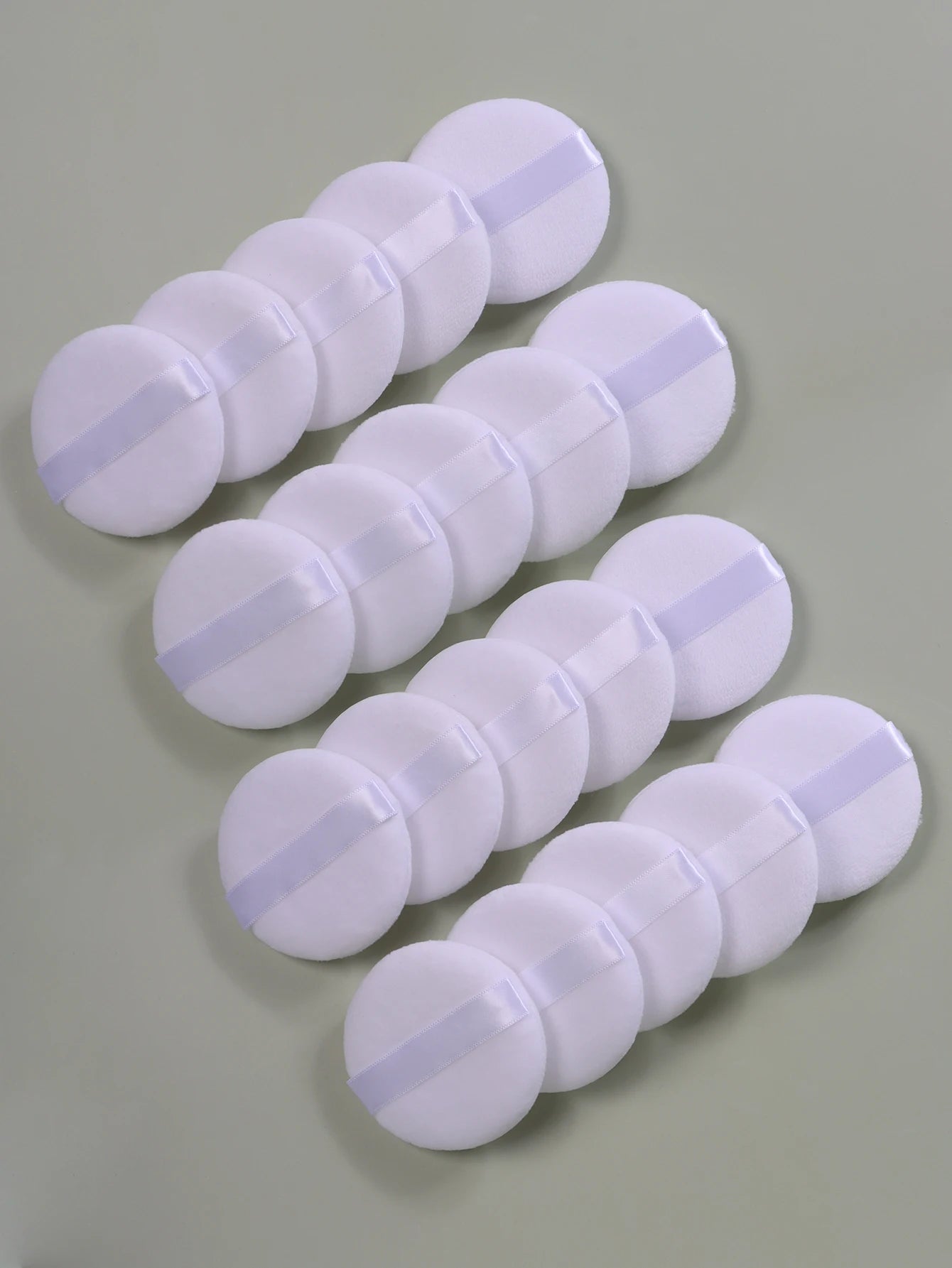2-5-10-20Pcs Portable and Practical High-Grade White Round Powder Puff for Base and Fixing Makeup Beauty World Shop