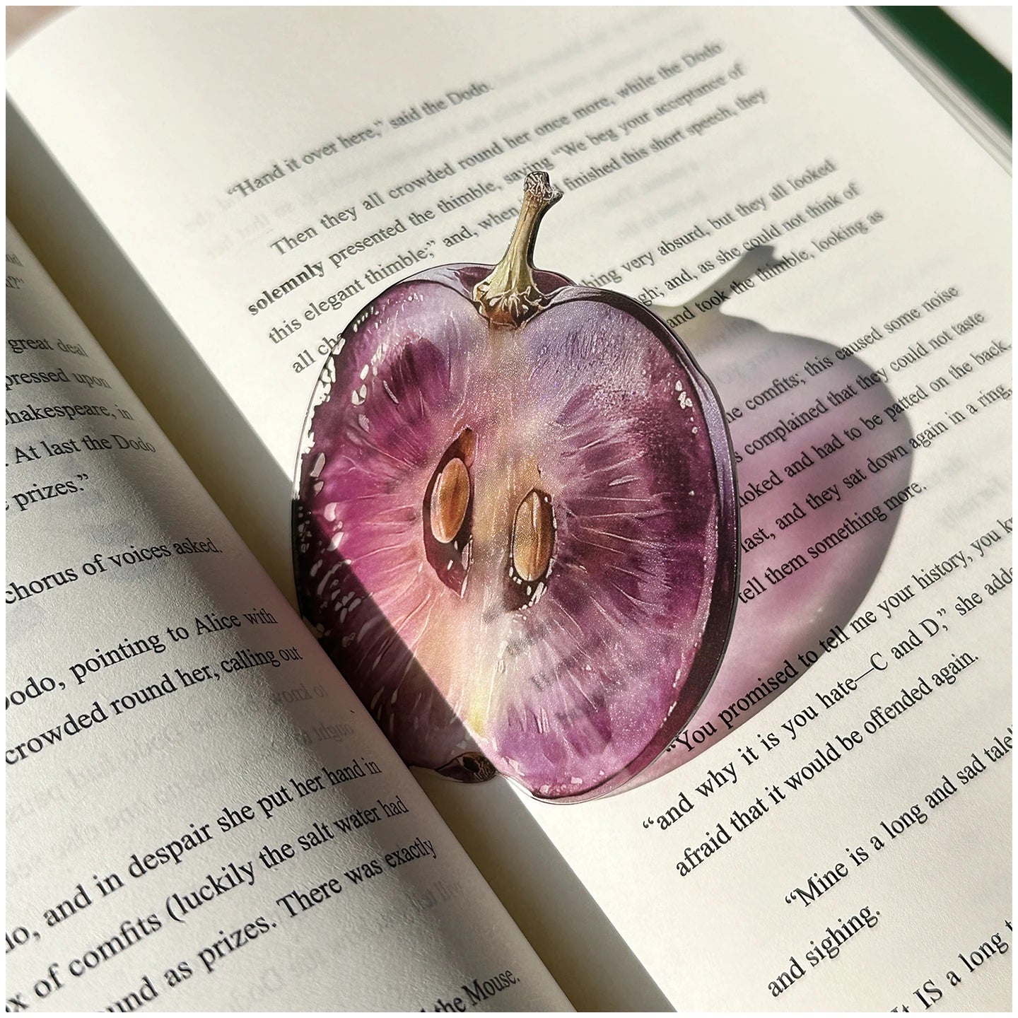 Delicate Transparent Acrylic Apple Bookmark Reading Mark Student Gift Premium Feeling Cute Grape Tomato Bookmarks Beauty World Shop