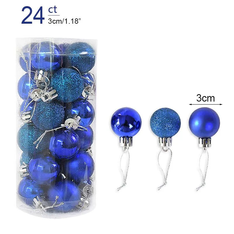 1box Christmas Balls Christmas Tree Ornaments Ball Xmas Hanging Tree Pendants Home Party Decor 2026 New Year Gift Noel Navidad Beauty World Shop