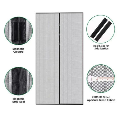 Anti-mosquito Curtain Mosquito Netss for Window Fly Screen Automatic Closing Door Household Ventilation Curtains Magnetic Net Beauty World Shop