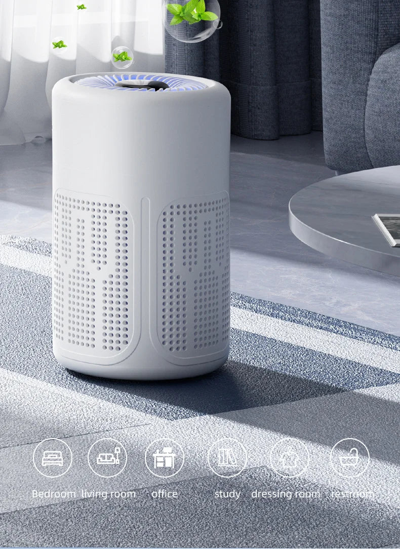 Mini Desktop Air Purifier HEPA Filter With Negative Ion Technology Eliminates Formaldehyde Odors Smoke And Dust Particles Beauty World Shop