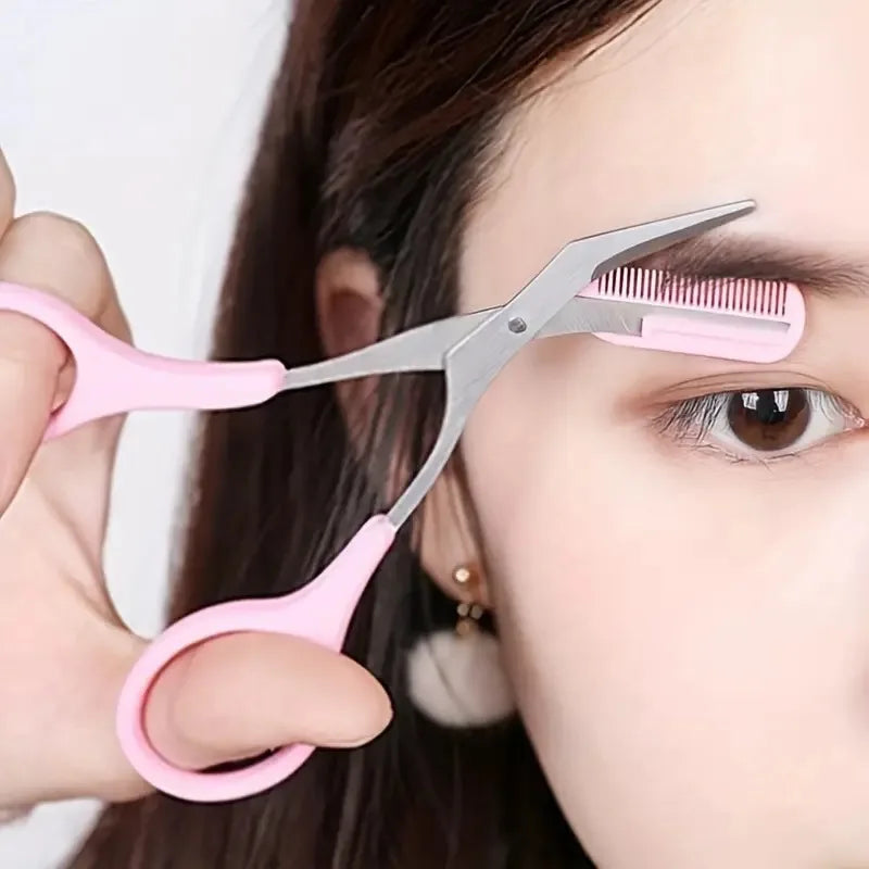 Eyebrow Trimmer Set, Curved Eyebrow Razor, Eyebrow Scissors With Comb, Convenient Easy Beauty Tools For Beginners Beauty World Shop