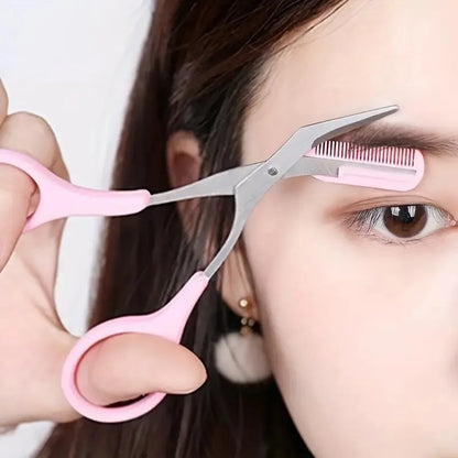 Eyebrow Trimmer Set, Curved Eyebrow Razor, Eyebrow Scissors With Comb, Convenient Easy Beauty Tools For Beginners Beauty World Shop
