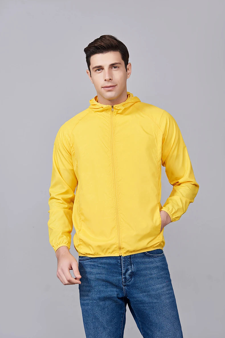 JNLN Men Women Waterproof Hiking Jackets Quick Dry Camping Windbreaker Unisex Outdoor Trekking Raincoat Anti UV Packable Clothes Beauty World Shop