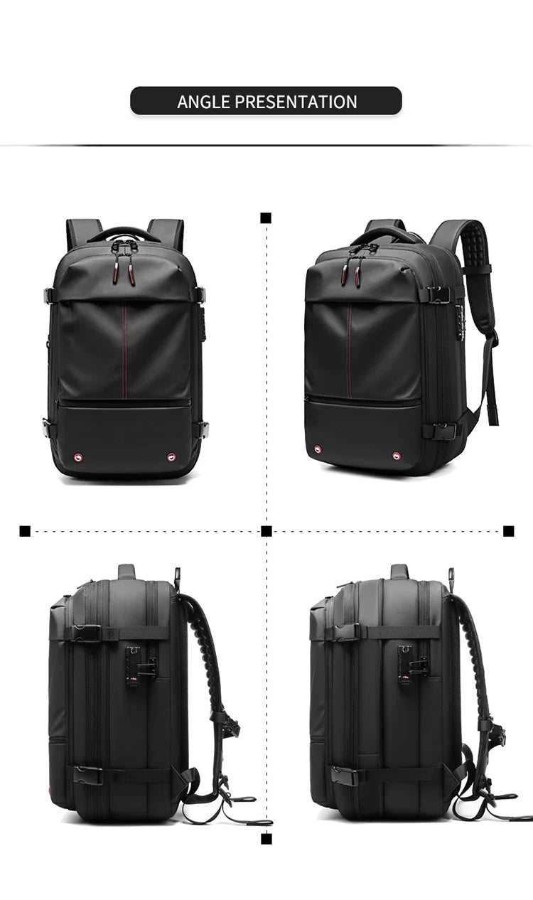 Travel Men 17 Inch Laptop Backpack Vacuum Compression Backpack Business Large Capacity School Backpack Expand Outdoor Backpack Beauty World Shop