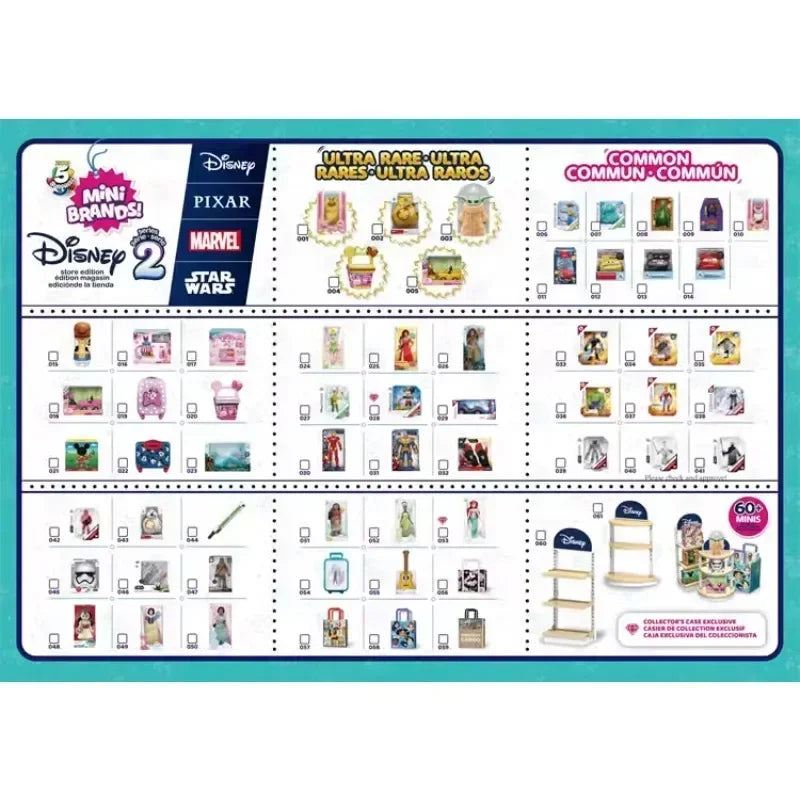 Disney 5 Surprise Capsule Toys Mini Brands Series 3 Mystery Blind Box Fashion Surprise Ball Cartoon Figures Collectible Toys Beauty World Shop
