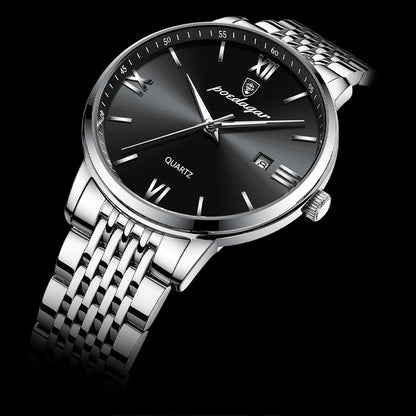 POEDAGAR Luxury Sports Men's Wristwatch Stainless Steel Waterproof Date Man Watch High Quality Casual Fashion Quartz Men Watches Beauty World Shop