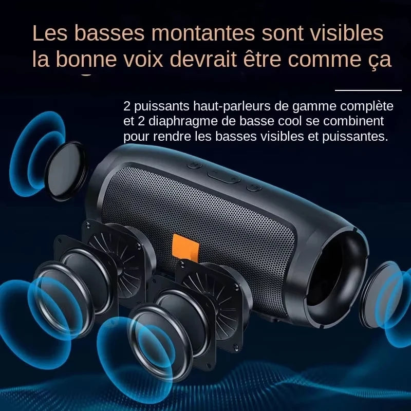 2025NEW ViVO Portable Bluetooth Speaker Wireless High Fidelity Surround Sound Box Outdoor Waterproof Camping Party Loudspeaker