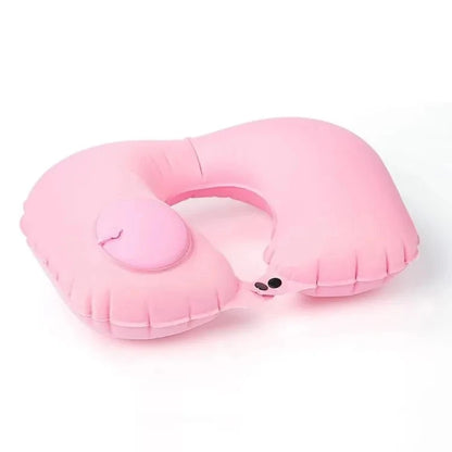 Inflatable Travel Neck Pillow U-shaped Cervical Orthopedic Protection Pillow Outdoor Portable Foldable Pillow Travel Essentials Beauty World Shop