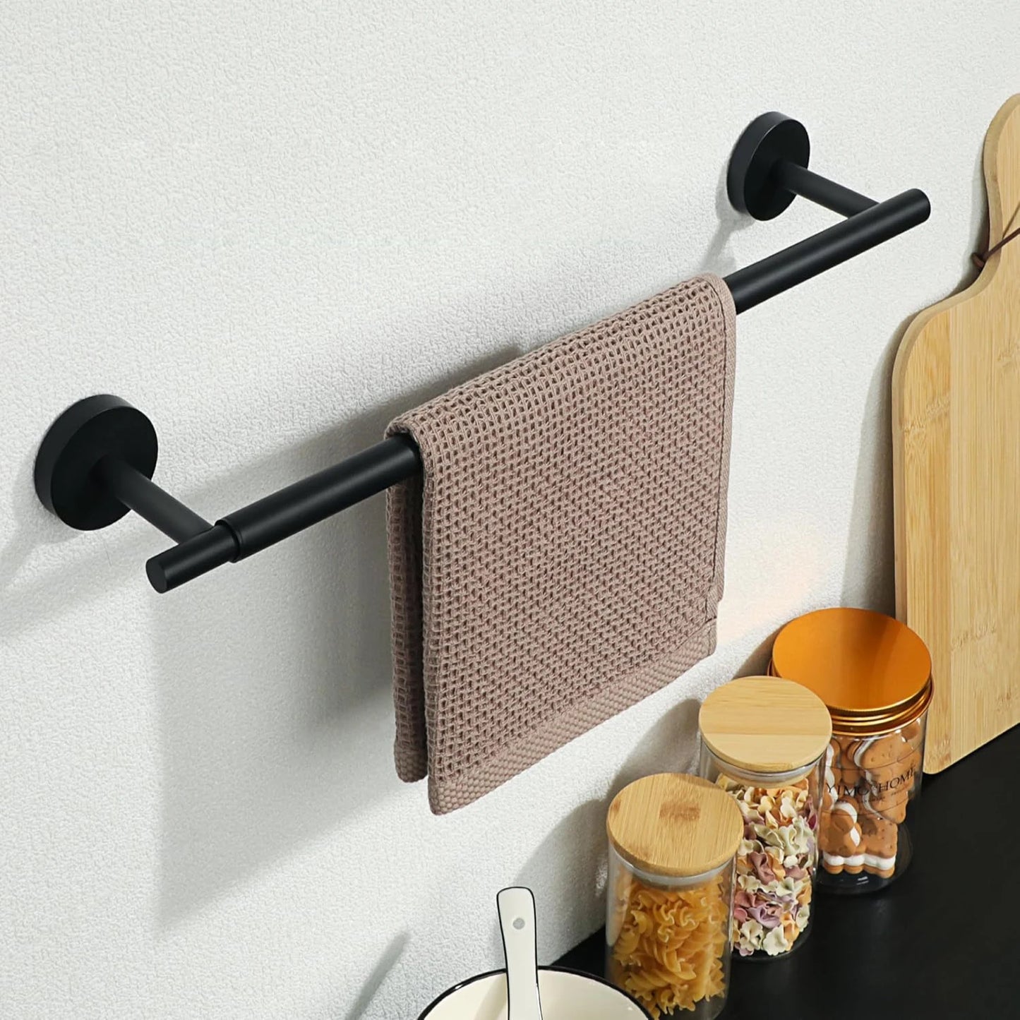 Towel Bar Adjustable 40cm to 60cm Bathroom Towel Rack SUS304 Stainless Steel Towel Rack Wall Mounted Towel Holder Beauty World Shop