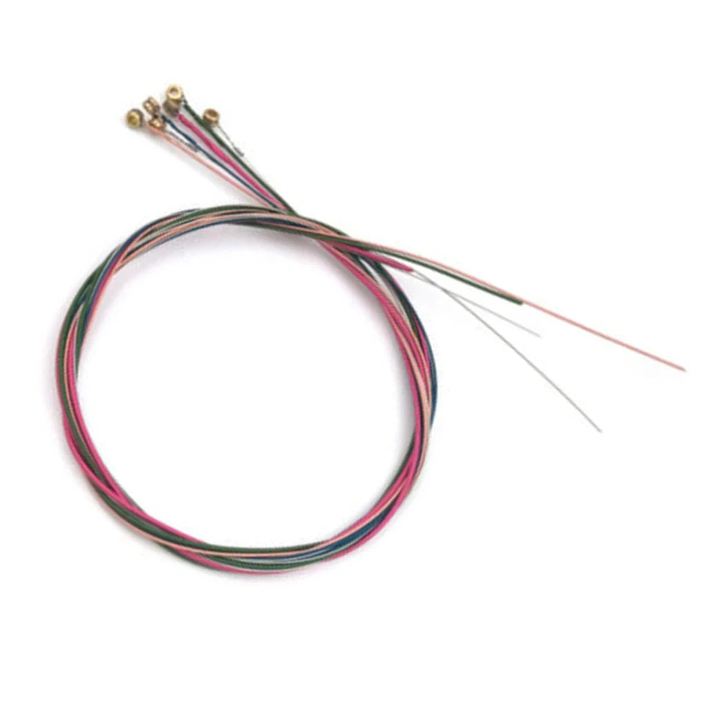 Miwayer Set of 6 Acoustic Guitar Strings, E-A Rainbow Colors, for Folk Acoustic Guitar, Classical Guitar Beauty World Shop