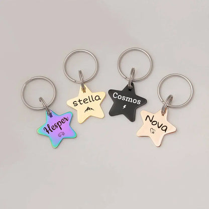 Personalized Engraved Cat Dog Pet ID Tag Dogs Anti-lost Collar Charm Engraving Pet Name Collar for Puppy Cats Collar Accessories