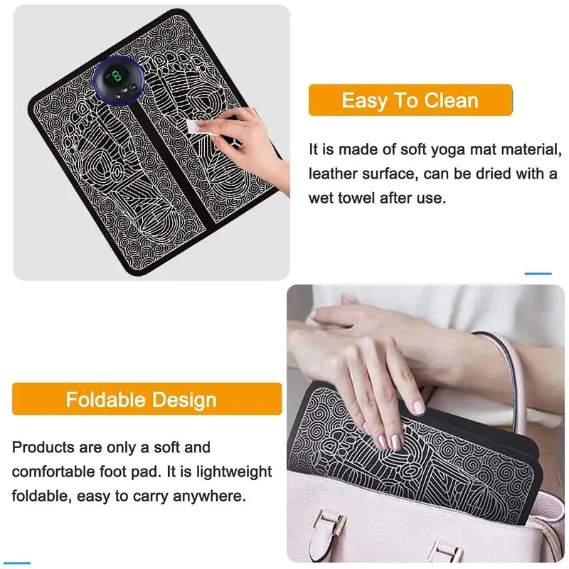 Electric Foot Massager Pad Muscle Massage Relaxation Trainer For Massage Fitness Outdoor Sport Home Family Relax Beauty World Shop