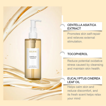 Centella Facial Care Combo Gentle Soothing Makeup Remover Oil Centella Cleanser Centella Serum Set for Sensitive Skin Daily Care Beauty World Shop