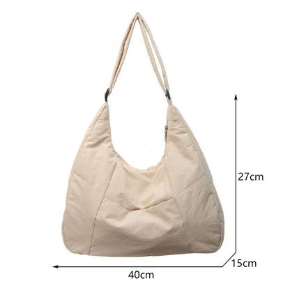 Trendy Women's Soft Cloth Shoulder Bag Solid Color Student 2026 Spring Y2k Casual Style Big Handbags Crossbody Bags for Women Beauty World Shop
