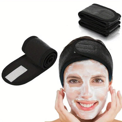 Women's Adjustable Wide Headband - Great Cosmetic Accessory for Yoga, Sports, Spa, Bath, Shower, Makeup and Face Wash Beauty World Shop
