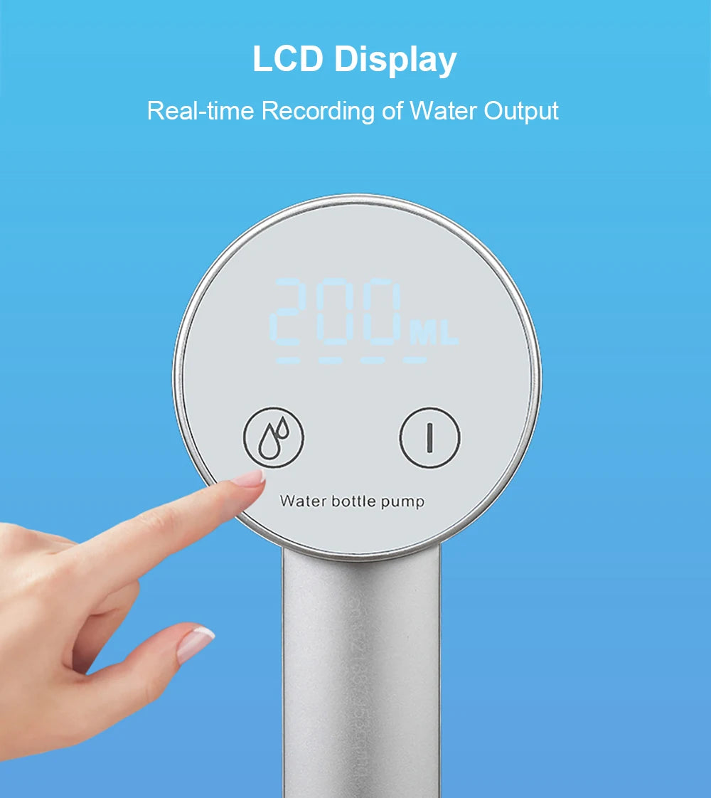 Electric Water Gallon Bottle Pump Automatic Water Dispenser Pump 19 Liters Foldable Desktop Water Bottle Pump H3 Rechargeable Beauty World Shop