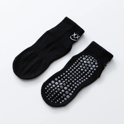 Simple Non-slip Breathable Yoga Socks Women Pilates Socks  Indoor Dance Fitness Gymnastics Professional Training Sports Socks Beauty World Shop