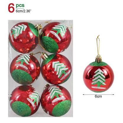 1box Christmas Balls Christmas Tree Ornaments Ball Xmas Hanging Tree Pendants Home Party Decor 2026 New Year Gift Noel Navidad Beauty World Shop