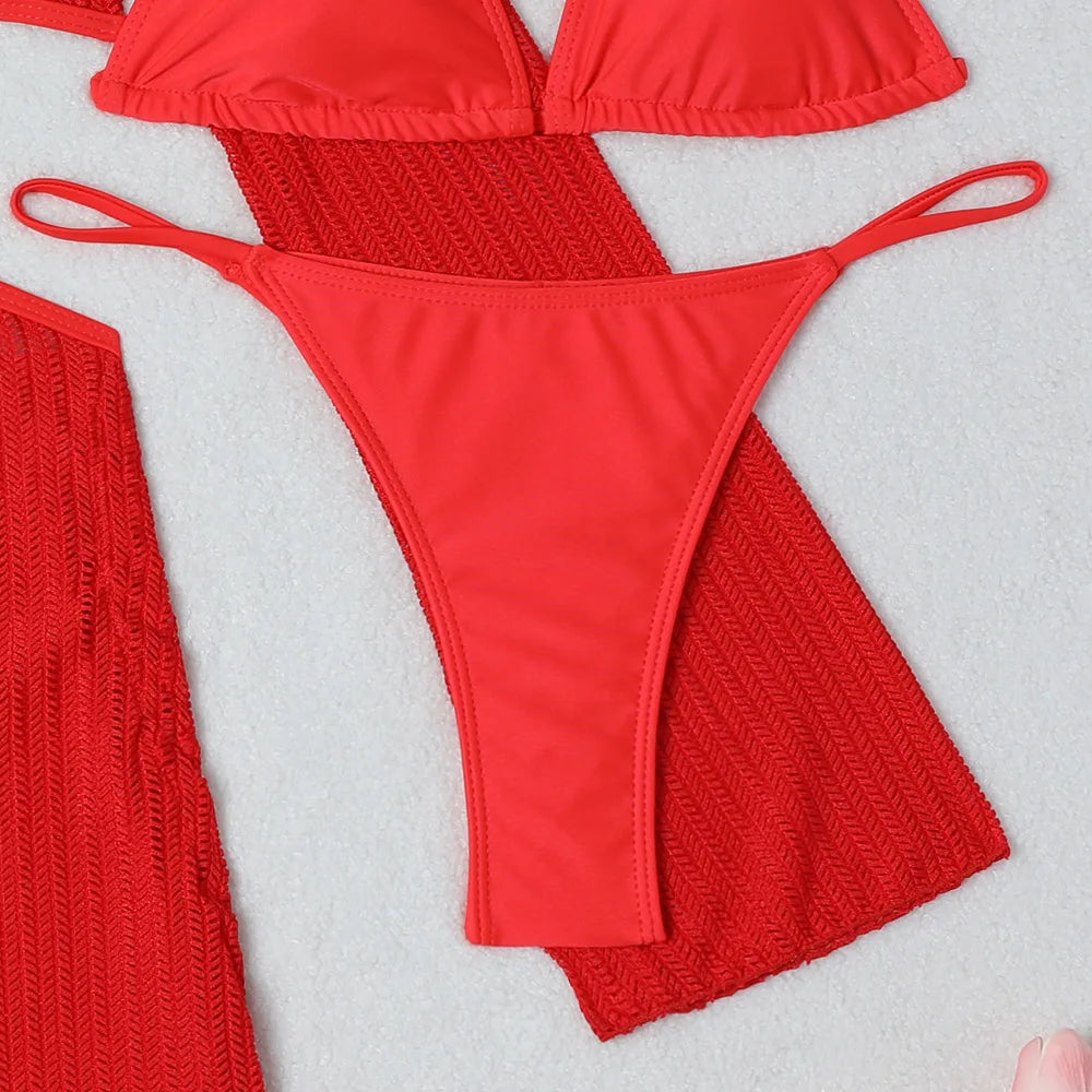 2026 Sexy Bikinis Female Swimsuits Women's Three-Piece Swimwear Beach Swim Wear Bathing Suits Brazilian Bikini Set Pool Bather Beauty World Shop