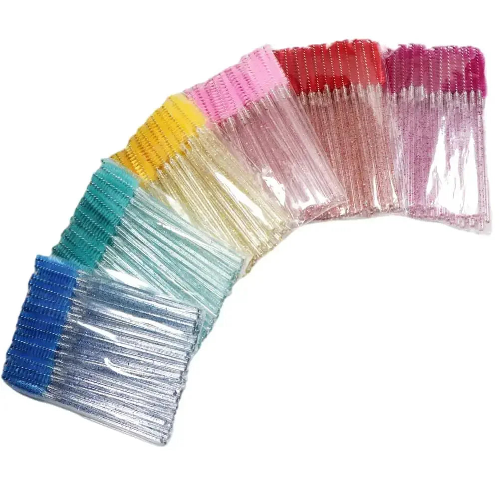 Disposable Crystal Eyelashes Brush Comb 50Pcs Eye Lashes Extension Mascara Wands Makeup Professional Makeup Beauty Tool Beauty World Shop