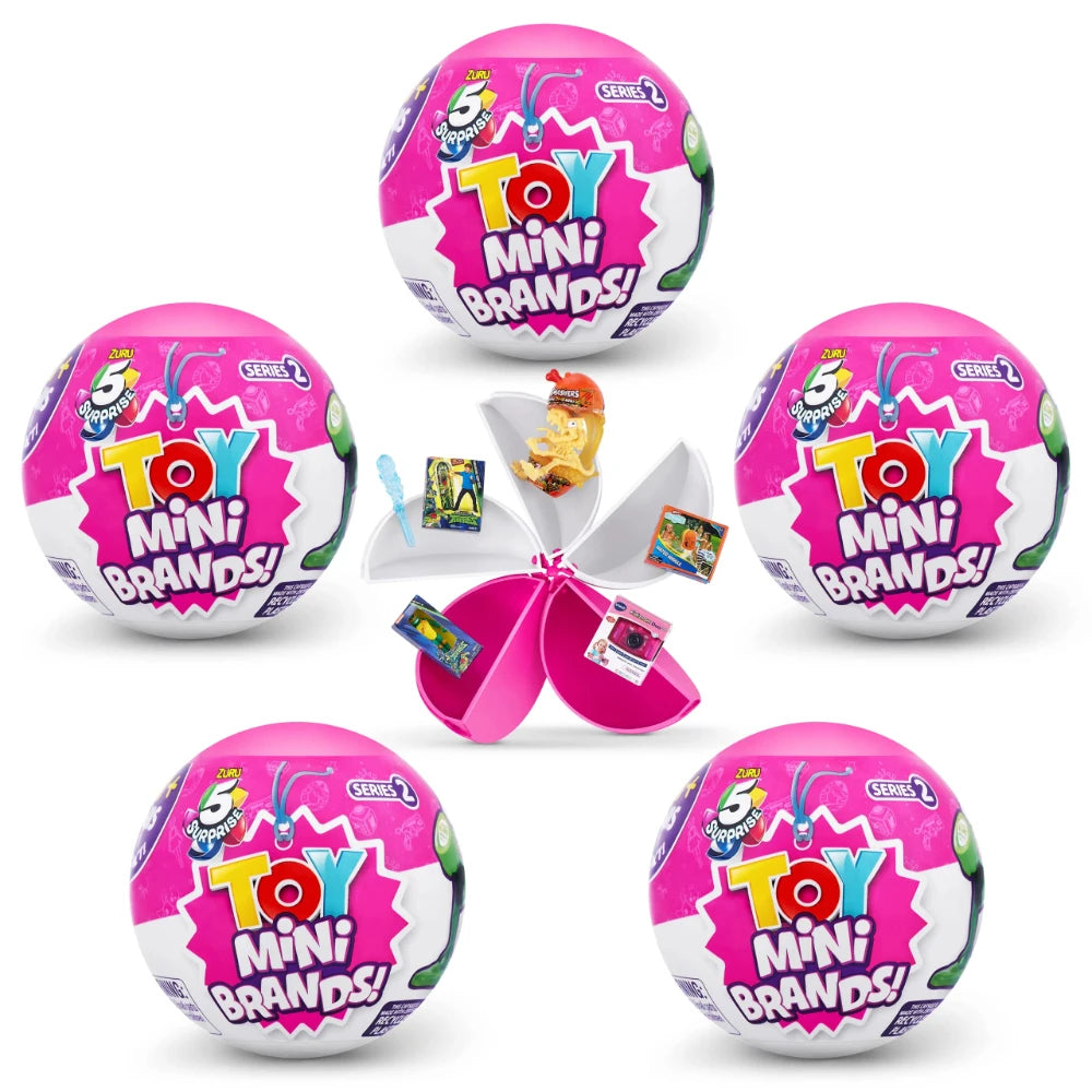 Zuru 5 Surprise Mini Brands Capsule Toys Mystery Blind Box Fashion Surprise Ball Real Miniature Doll Collectible Toys Gifts Beauty World Shop