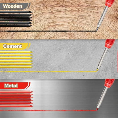 Solid Carpenter Pencil Set Deep Hole Marking Tool Pen Built In Pencil Sharpener Carpenter Lead Core Automatic Pencil Drawing Pen Beauty World Shop