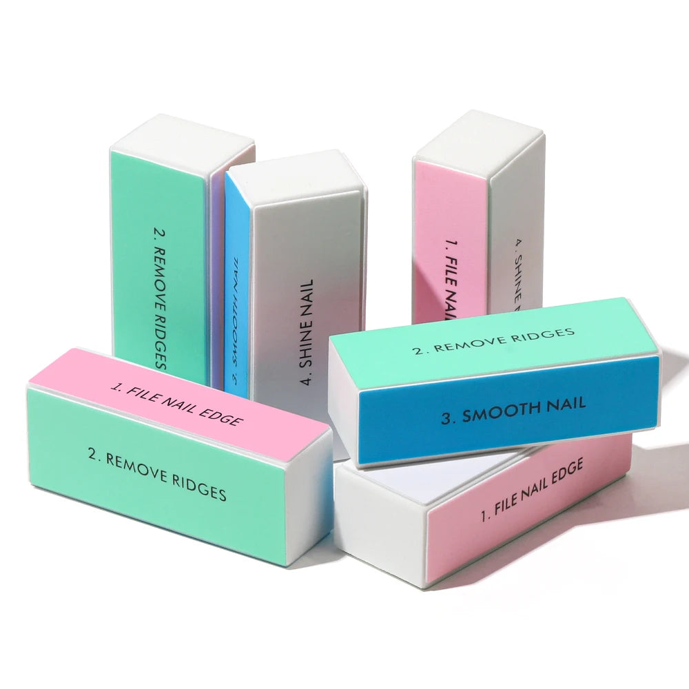 Professional 4 Ways Nail Buffing Block Manicure Pedicure Tool Emery Board Nail Art Care Buffing Buffer Sanding Files Beauty World Shop