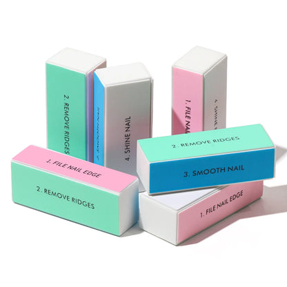 Professional 4 Ways Nail Buffing Block Manicure Pedicure Tool Emery Board Nail Art Care Buffing Buffer Sanding Files Beauty World Shop
