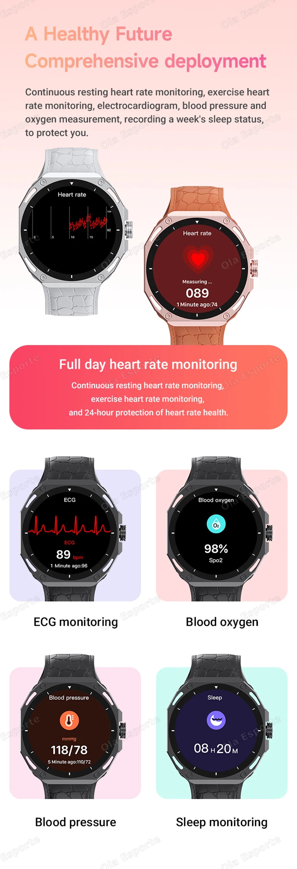 New Fashion Smart Watch 2025 Bluetooth Call Man Woman Heart Rate Health Monitoring Sports Waterproof Smartwatch for Android IOS