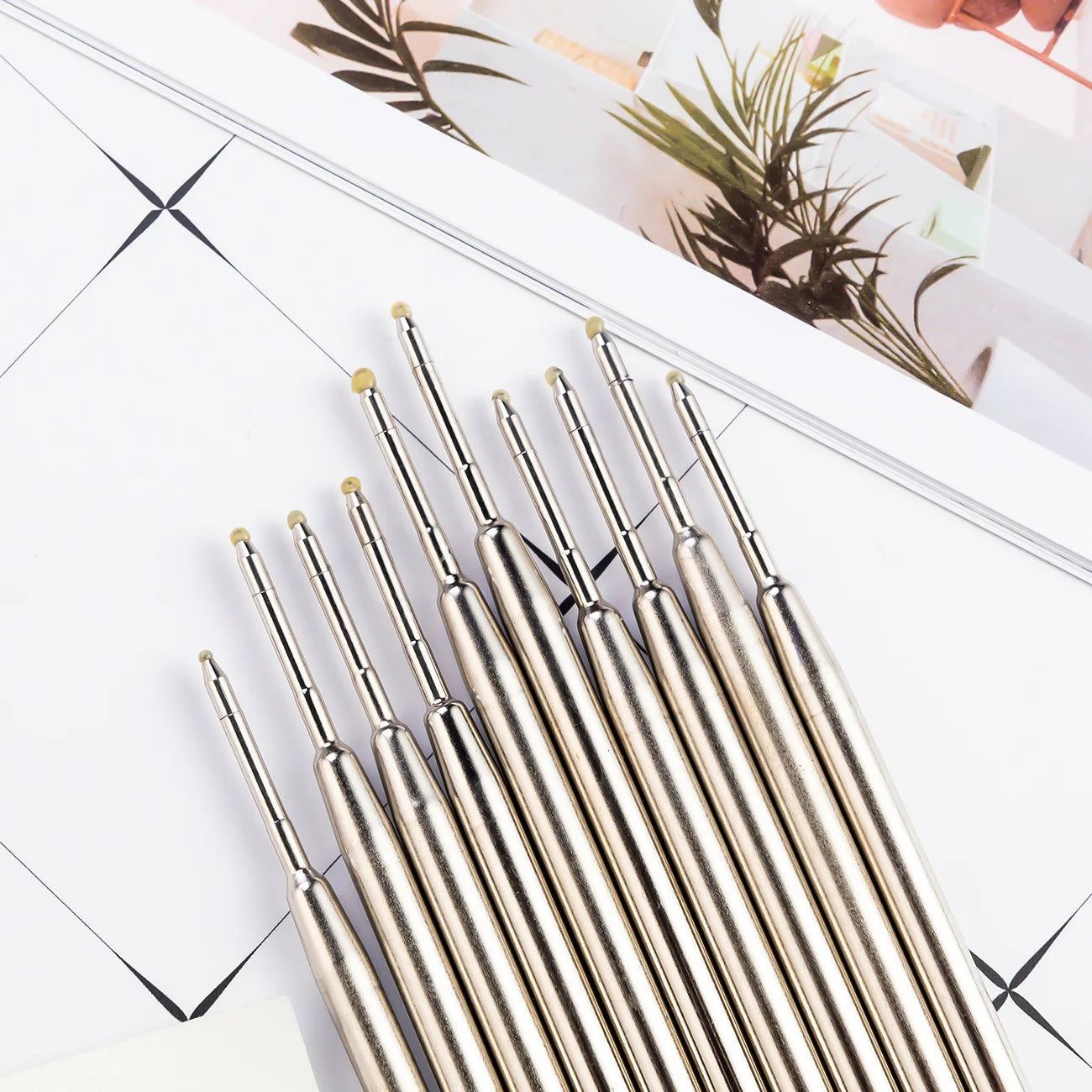 98mm1.0mm Ballpoint Pen Refills For Parker Pens Medium Point Blue Red Black Ink Rods For Writing Office Stationery Beauty World Shop