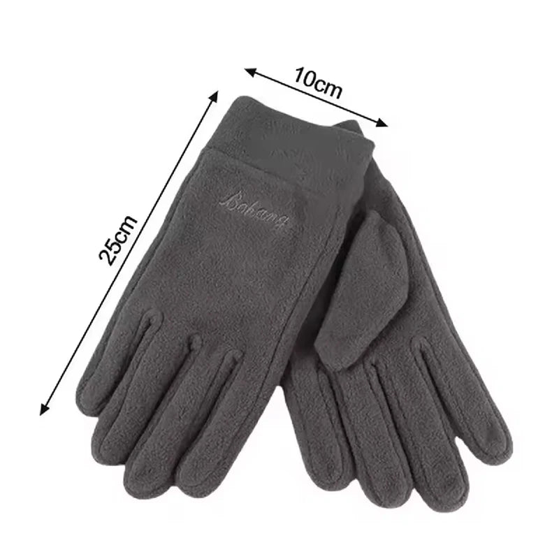 Mens Winter Gloves Thicken Thermal Warm Fleece Full Finger Gloves Cold Resistance Windproof Outdoor Skiing Cycling Mittens Women Beauty World Shop