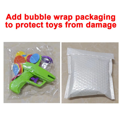 Kids Outdoor Game Foam Disc Gun Toy Flying Disc Shooting Launcher Gun Double Parent-child Interactive Children Toy Beauty World Shop