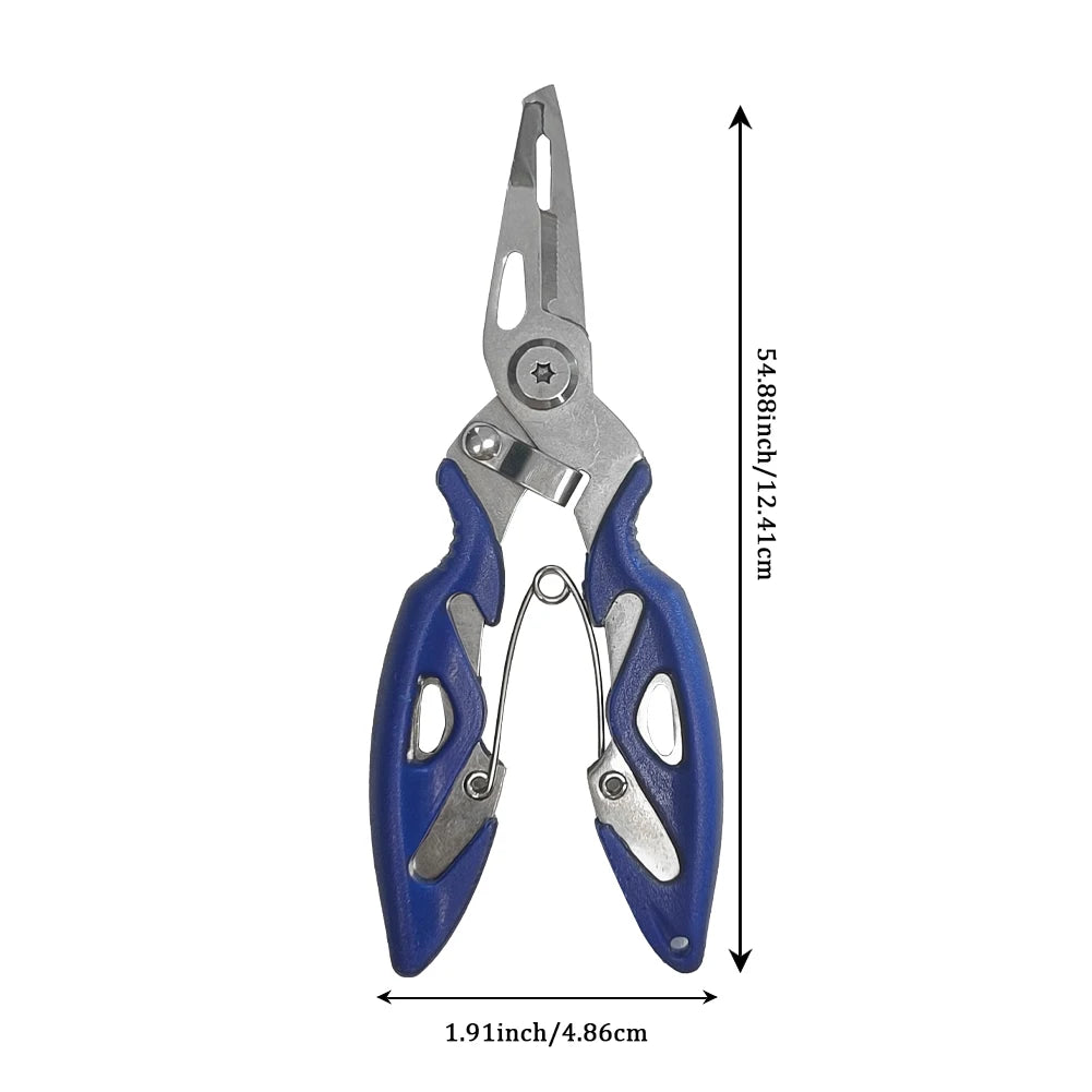 Fishing Lure Plier Scissors Return Spring Latch Bend Design Comfortable Handle Needle Nose Pliers Eagle Nose Pliers Orange Beauty World Shop