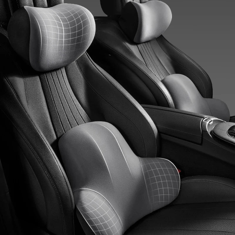 Car Memory Foam Neck Pillow Protection Lumbar Backrest Cushion Lumbar Cushion Car Headrest Cushion Beauty World Shop