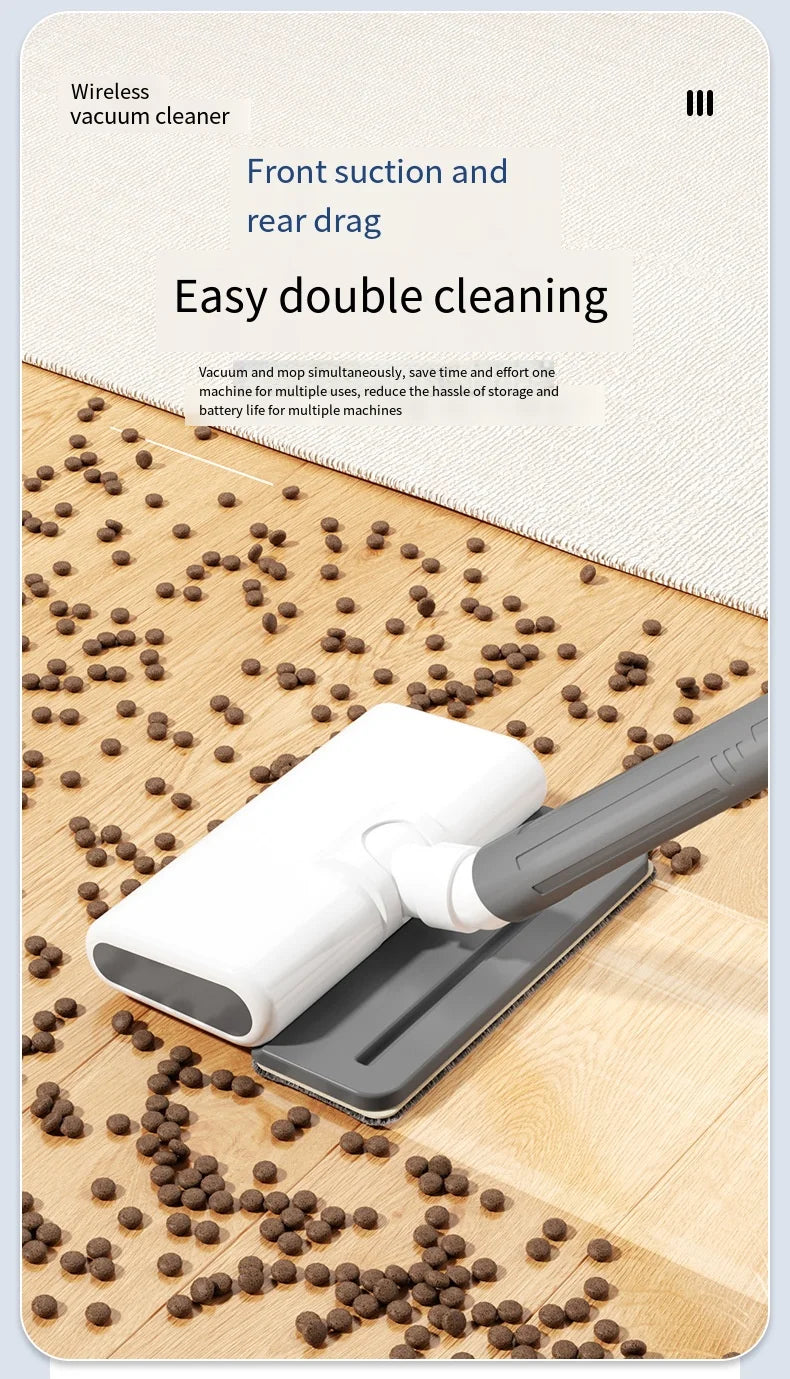 Cordless Wireless Vacuum Cleaner Handheld USB Chargeable Multifunction Suction Mopping All-in-One Home Cleaning Machine Beauty World Shop
