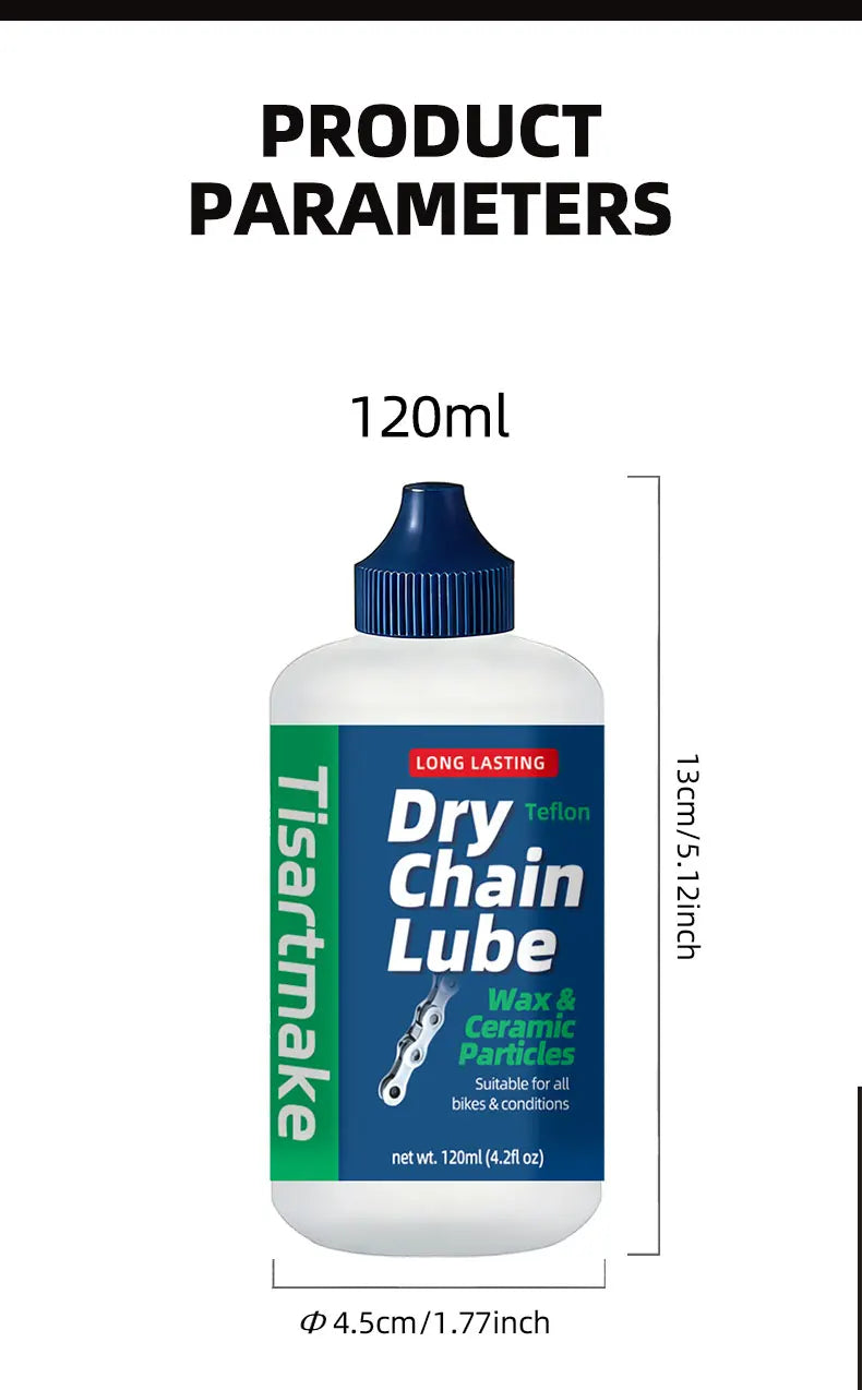 120ML Bicycle Chain Waxy Maintenance Oil Squirt MTB Road Bike Waxy Dry Chain Gear Oil Lube Chain Fork Flywheel Bike Accessories Beauty World Shop