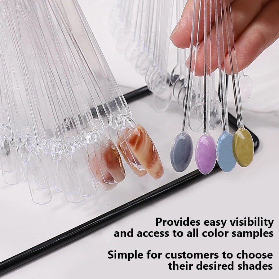 False Nail Art Color Card Display Stand Gel Polish Template Sample Stand for Nail Tips Showcase Beauty World Shop