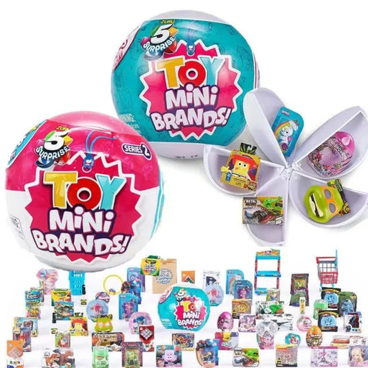 Zuru 5 Surprise Mini Brands Capsule Toys Mystery Blind Box Fashion Surprise Ball Real Miniature Doll Collectible Toys Gifts Beauty World Shop