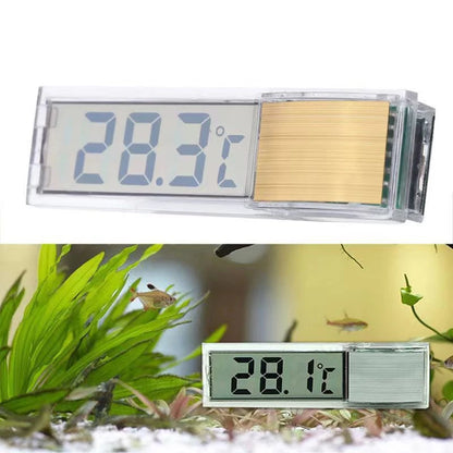 1pc Aquarium Thermometer 3D Digital LED Electronic Fish Tank Temperature Fish Turtle Temp Meter Aquarium Decoration Beauty World Shop