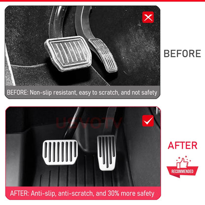 Foot Pedal Pad for Tesla Model 3 Y Juniper Non-Slip Performance Aluminum Car Accessories Model 3/Y Brake Accelerator Pedal Cover Beauty World Shop