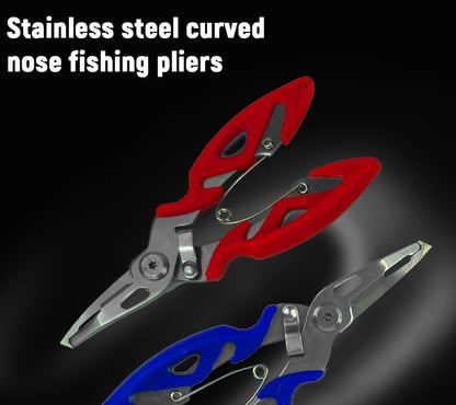 Fishing Lure Plier Scissors Return Spring Latch Bend Design Comfortable Handle Needle Nose Pliers Eagle Nose Pliers Orange Beauty World Shop