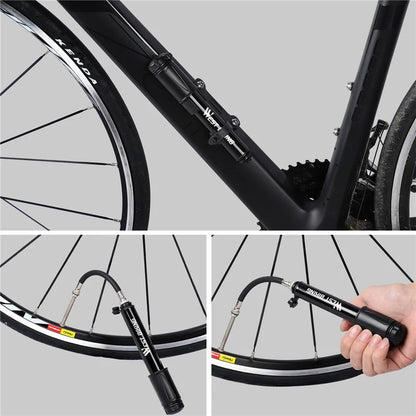 WEST BIKING 100Psi Mini Bike Pump Aluminum Alloy Bicycle Hand Air Pump Tire Inflator Schrader Presta Valve MTB Road Cycling Pump Beauty World Shop