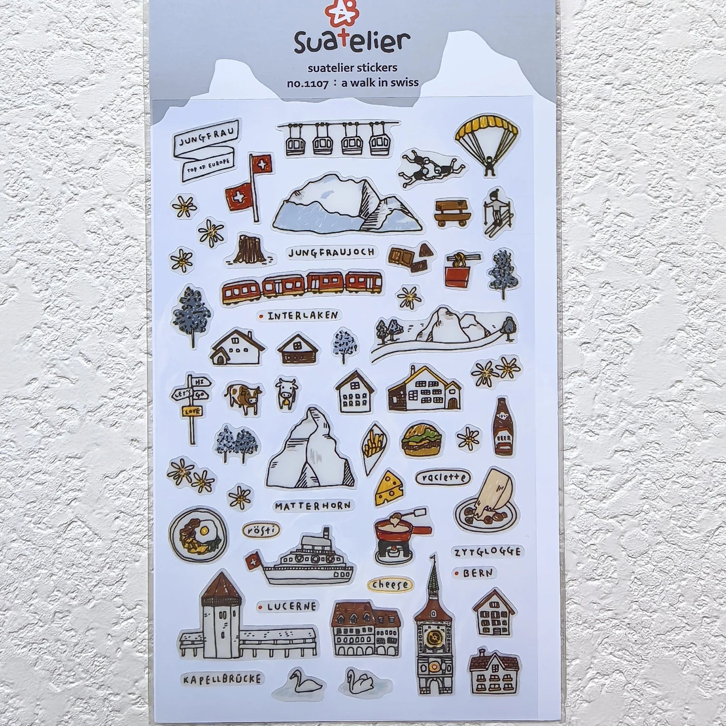 Korean Import Suatelier Travel Home Life Study Friend Stickers Scrapbooking Diy Journaling Diary Stationery Sticker School Gift Beauty World Shop