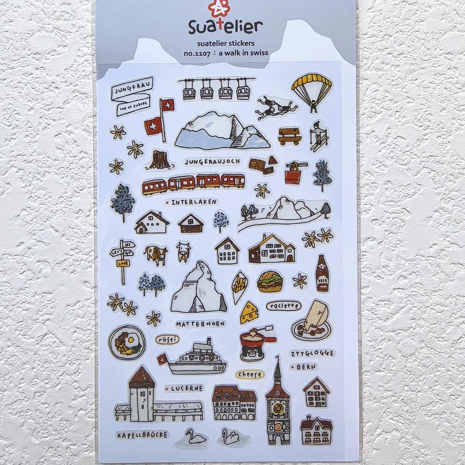 Korean Import Suatelier Travel Home Life Study Friend Stickers Scrapbooking Diy Journaling Diary Stationery Sticker School Gift Beauty World Shop