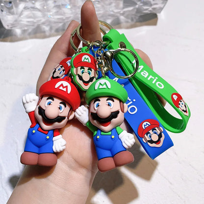 19 Styles Anime Keychain Mario Bros Luigi Toad Bowser Action Figure Model PVC Cartoon Bag Doll Pendant Toys Gift Beauty World Shop