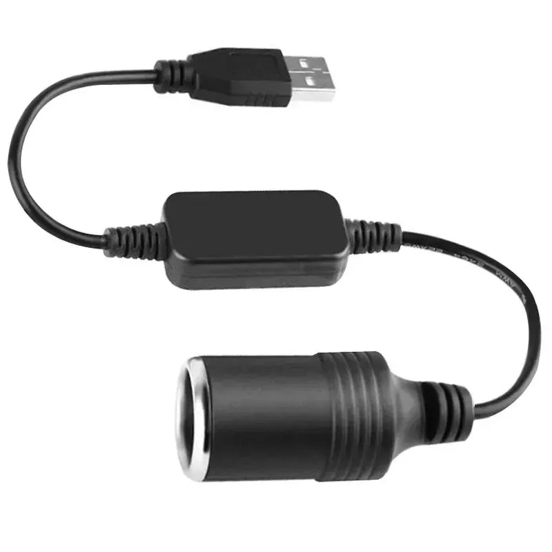 1pc 5V 2A USB To 12V Cigarette Lighter Socket USB Male to Female Cigarette Lighter Adapter Converter Car Electronics Accessories Beauty Trend Shop