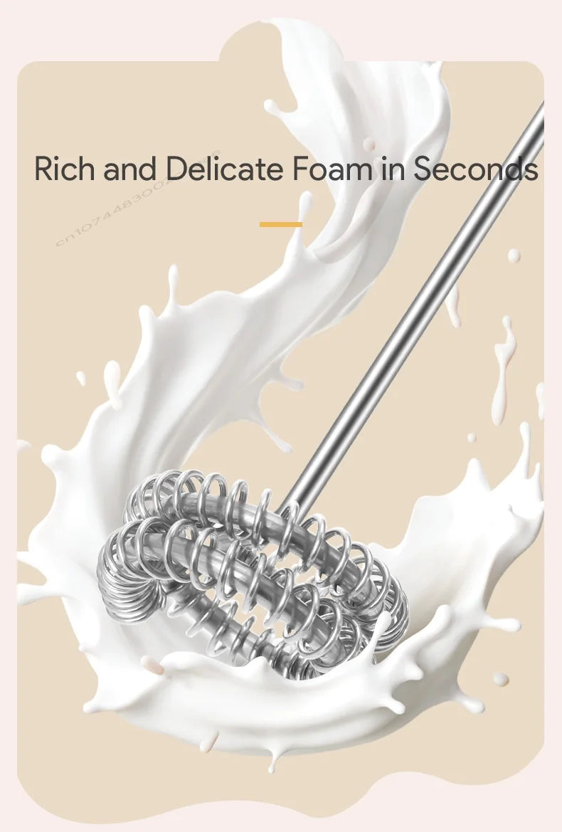 UPGRADED Electric Coffee Frother/MILK Whisk+Egg Beater MINI Food Blender USB Rechargeable Handheld Three Speeds Espresso Tools Beauty World Shop
