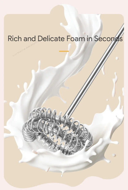 UPGRADED Electric Coffee Frother/MILK Whisk+Egg Beater MINI Food Blender USB Rechargeable Handheld Three Speeds Espresso Tools Beauty World Shop
