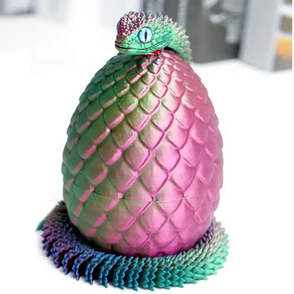 4pcs/set 3D printed snake surprise egg decoration, flexible joints, the best gift for 3D printing enthusiasts Beauty World Shop